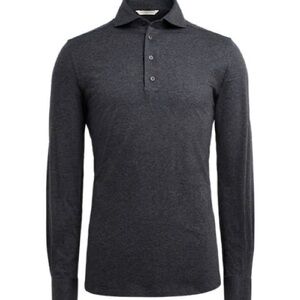 Men’s suit supply Dark Gray Polo Shirt 41/42 extra slim fit Egyptian cotton